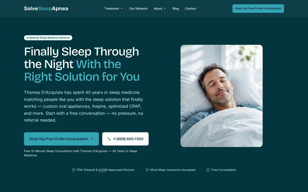 Solve Sleep Apnea homepage